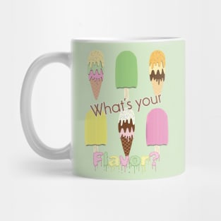 What's Your Flavor? Cute Ice Cream Cones & Popsicle Ice Blocks Pattern Mug